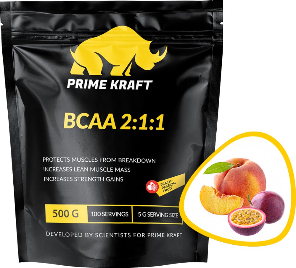 

BCAA Prime Kraft BCAA 2:1:1 (500г, персик/маракуйя)