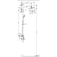 Душевая система  Hansgrohe Croma 220 Showerpipe 1038 мм (27185000)