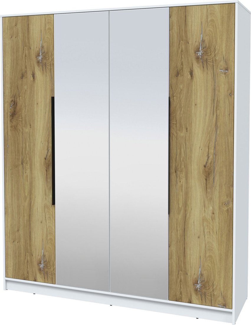 

Шкаф распашной Интерлиния Концепт КТ-Ш4з (дуб нокс/белый платинум)