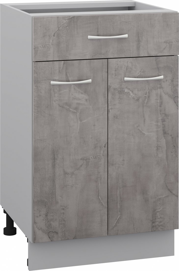 

Шкаф напольный Кортекс-мебель Корнелия Лира НШ50р1ш без столешницы (оникс)