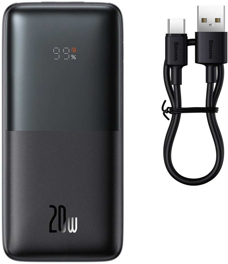 

Внешний аккумулятор Baseus Bipow Pro Digital Display Fast Charge 20W Overseas Edition 10000mAh (черный)