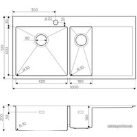 Кухонная мойка Omoikiri Akisame 100-2-IN-L