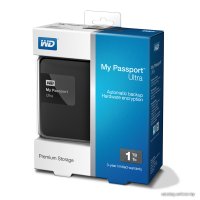 Внешний накопитель WD My Passport Ultra 1TB Black (WDBDDE0010BBK)