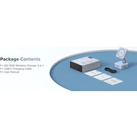 Беспроводное зарядное Ugreen MagFlow 2-in-1 W752 55960 (голубой)