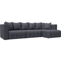 Угловой диван Лига диванов Лига-052 НПБ Лонг универсальный 129917 (экокожа Grifon 15 серый)