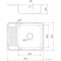 Кухонная мойка IDDIS Basic BAS65SRi77