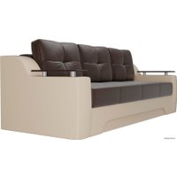 Диван Лига диванов Сенатор 102767 (экокожа, коричневый/бежевый)