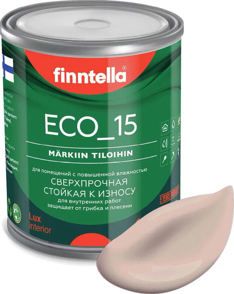 

Краска Finntella Eco 15 Kerma F-10-1-1-FL103 0.9 л (светло-бежевый)