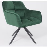 Интерьерное кресло AksHome Virginia (темно-зеленый велюр HCJ-19/черный)