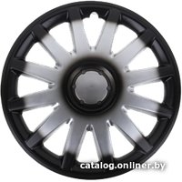 Набор колпаков на диски АКС – авто Элегант+ 15 53414 (серебристый/черный)