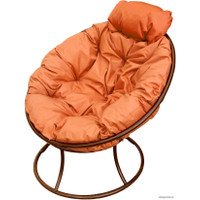 Кресло M-Group Папасан мини 12060207 (коричневый/оранжевая подушка) в Гомеле