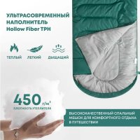 Спальный мешок RSP Outdoors Sleep 450 BIG L (зеленый, молния слева)