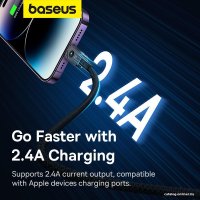 Кабель Baseus Unbreakable Series USB Type-A - Lightning (1 м, черный)