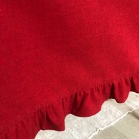 Скатерть ОМурМебель 180x150см прямоугольная с рюшами (красный)