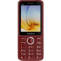 Кнопочный телефон Maxvi K15n (винный красный)