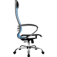 Офисное кресло Metta SU-1-BK Комплект 4, Ch ов/сеч (пластиковые ролики, васильковый)