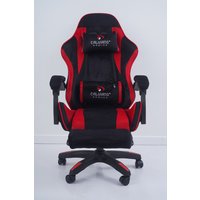 Игровое (геймерское) кресло Calviano 1584 (велюр, черный/красный)