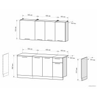 Готовая кухня Мебель-АРС Лион 1.8 м (ателье светлое)