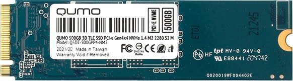 

SSD QUMO Novation 3D TLC 500GB Q3DT-500GPP4-NM2