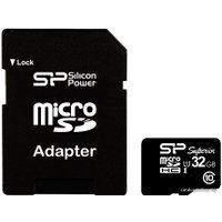 Карта памяти Silicon-Power microSDHC Superior UHS-1 (Class 10) 32 GB (SP032GBSTHDU1V10-SP)