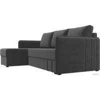 Угловой диван Лига диванов Слим левый (велюр серый)