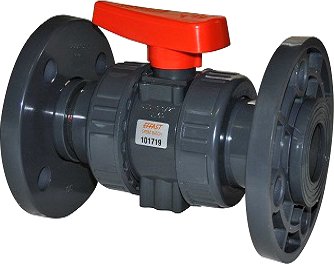 Effast Polypipe Двухходовой шаровый кран фланц-е оконч. НПВХ 75 [BDRBKF0900]