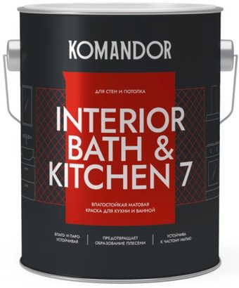 Краска Командор Interior Bath&Kitchen 7 База 1 (0.9л, матовый)