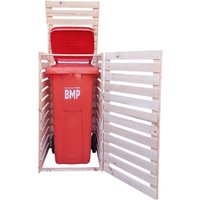 Бокс для мусорного контейнера Четыре Солнца Деревянный (натуральный)