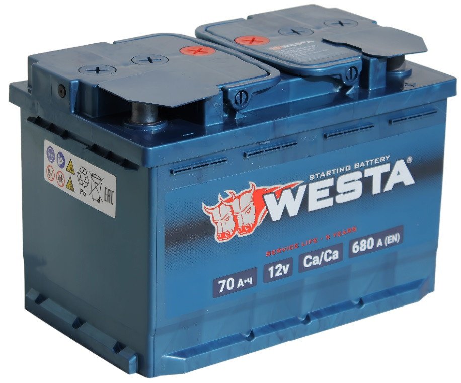 Автомобильный аккумулятор Westa 6СТ-70 VLR Euro R+ (70 А·ч)