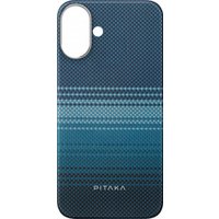 Чехол для телефона Pitaka Tactile Woven для iPhone 16 (синий)