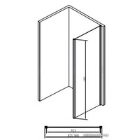 Душевая стенка Abber Schwarzer Diamant AG90BS