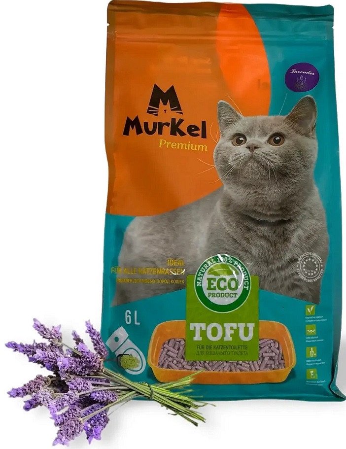 Наполнитель для туалета MurKel Tofu 6л (лаванда)