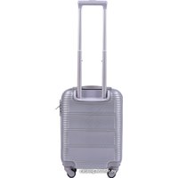 Чемодан-спиннер Wings 203-4 KPL 55 см (серебристый)