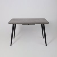 Кухонный стол Мамадома Borg radial-120 раздвижной 120-160х80 (дымчатая керамика/черный)