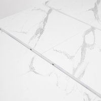 Кухонный стол Аврора Дрезден 130-161.5x80 (камень белый/белый)