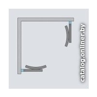 Душевой уголок Adema Гласс Лайн 80 (прозрачное стекло)