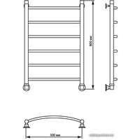 Полотенцесушитель Luxon R 80x40 (нижнее подключение)