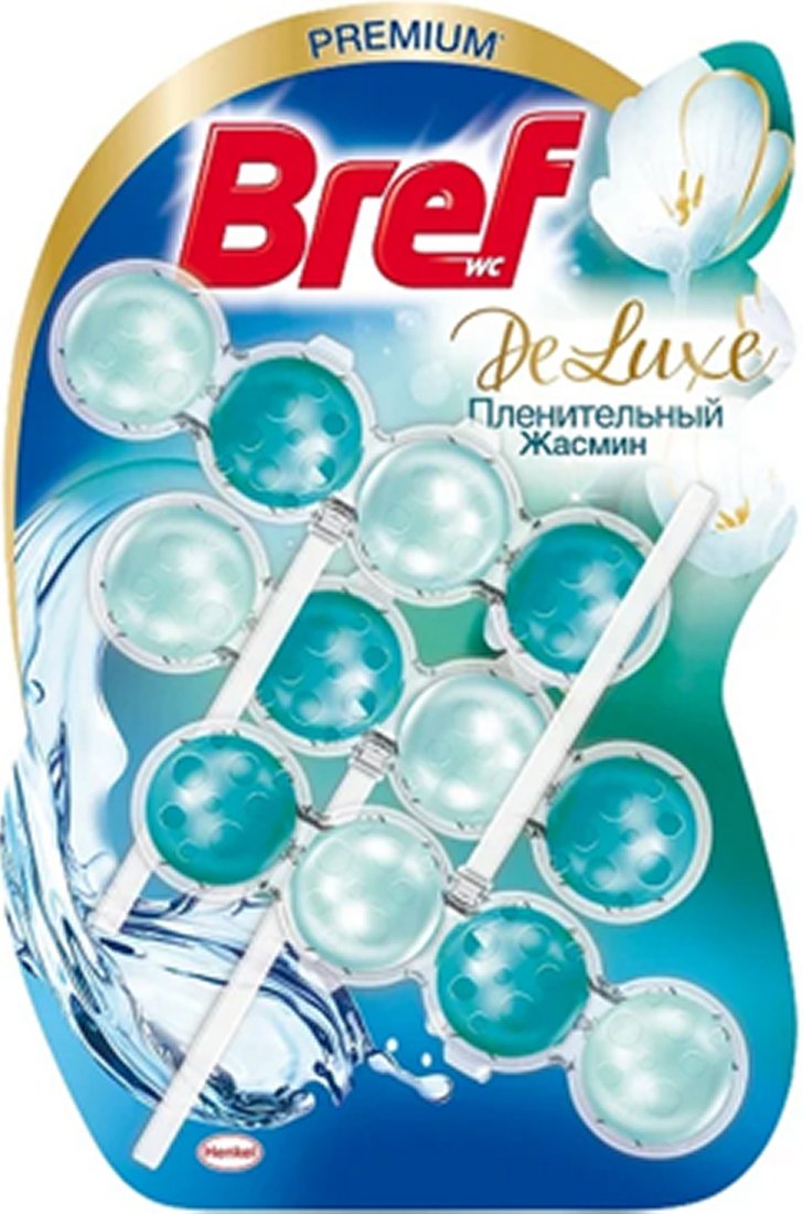 

Средство для унитаза Bref Deluxe Пленительный Жасмин 3х50 г