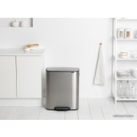 Система сортировки мусора Brabantia Bo Pedal Bin 2 x 30 л (стальной матовый)