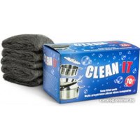 Губка Clean It Из стальной ваты (10 шт)