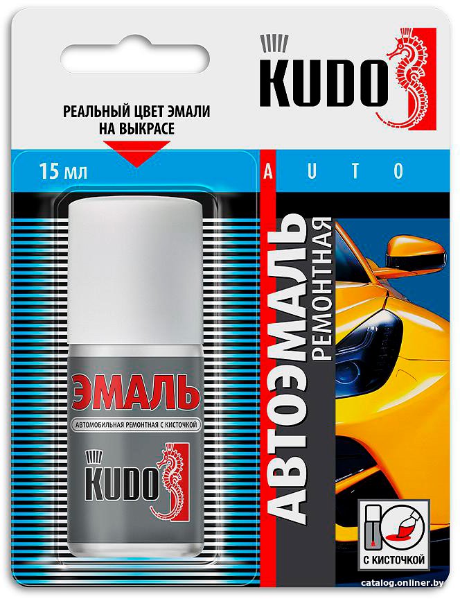 Автомобильная краска Kudo Эмаль автомобильная ремонтная с кисточкой KU-70690 (15 мл, с кисточкой, Снежная королева 690 )