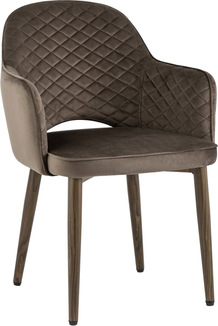 Стул с подлокотниками Stool Group Венера диамант (велюр, коричневый)