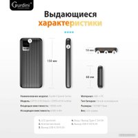 Внешний аккумулятор Gurdini Speed Series GPPD-01B 10000mAh