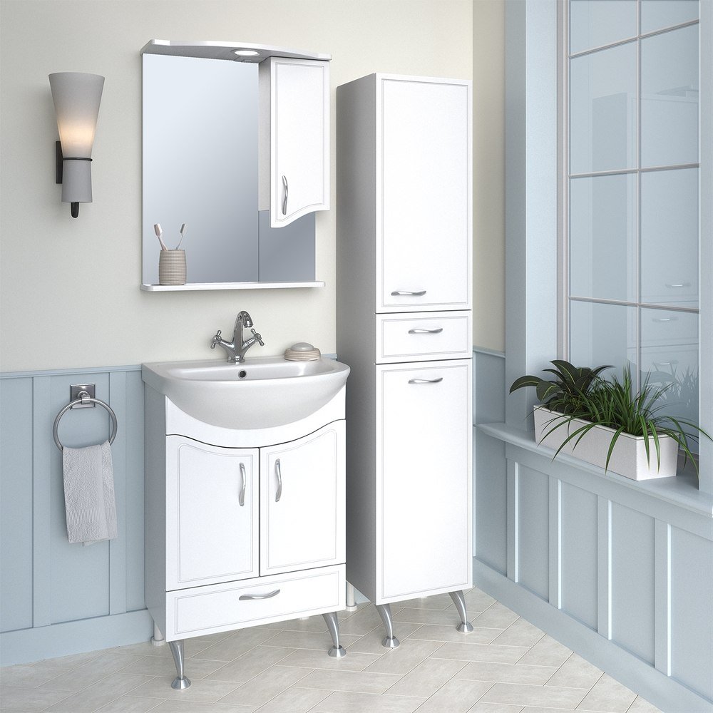 

Runo Тумба с умывальником Runo Севилья 60 + Уют 60 (напольная)