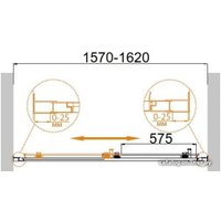 Душевая дверь Cezares Molveno-BF-1-160-C-Cr-IV