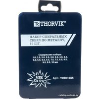 Набор сверл Thorvik TDBS19K5 (19 предметов)