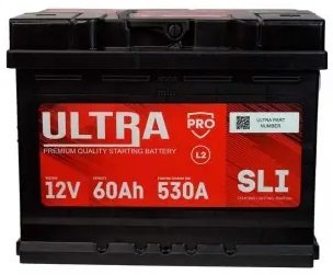 Автомобильный аккумулятор Ultra PRO R+ 530A (60 А·ч)