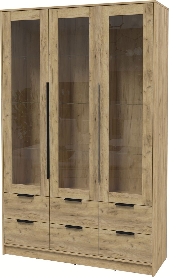 

Шкаф-витрина Интерлиния Концепт КТ-ШВ3 (дуб золотой/дуб золотой)