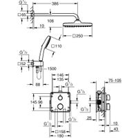 Душевая система  Grohe Vitalio Comfort 250 348822430