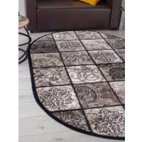 Ковер для жилой комнаты Merinos Valencia Deluxe d328-OVAL-BROWN (2x3)